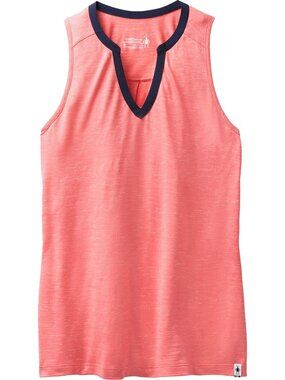 Smartwool Women's Tank Top - XS - Everyday Exploration merino hemp coral navy